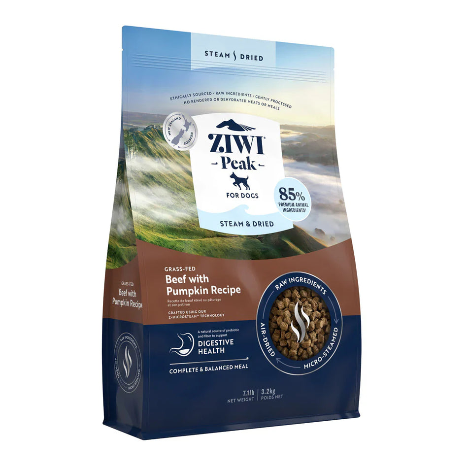 Ziwi Peak Steam & Dried Beef and Pumpkin Dog Food