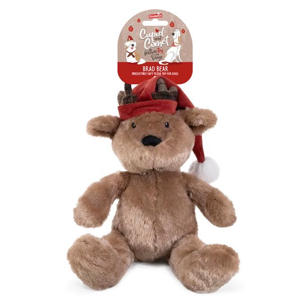 Cupid & Comet Brad The Bear Dog Toy