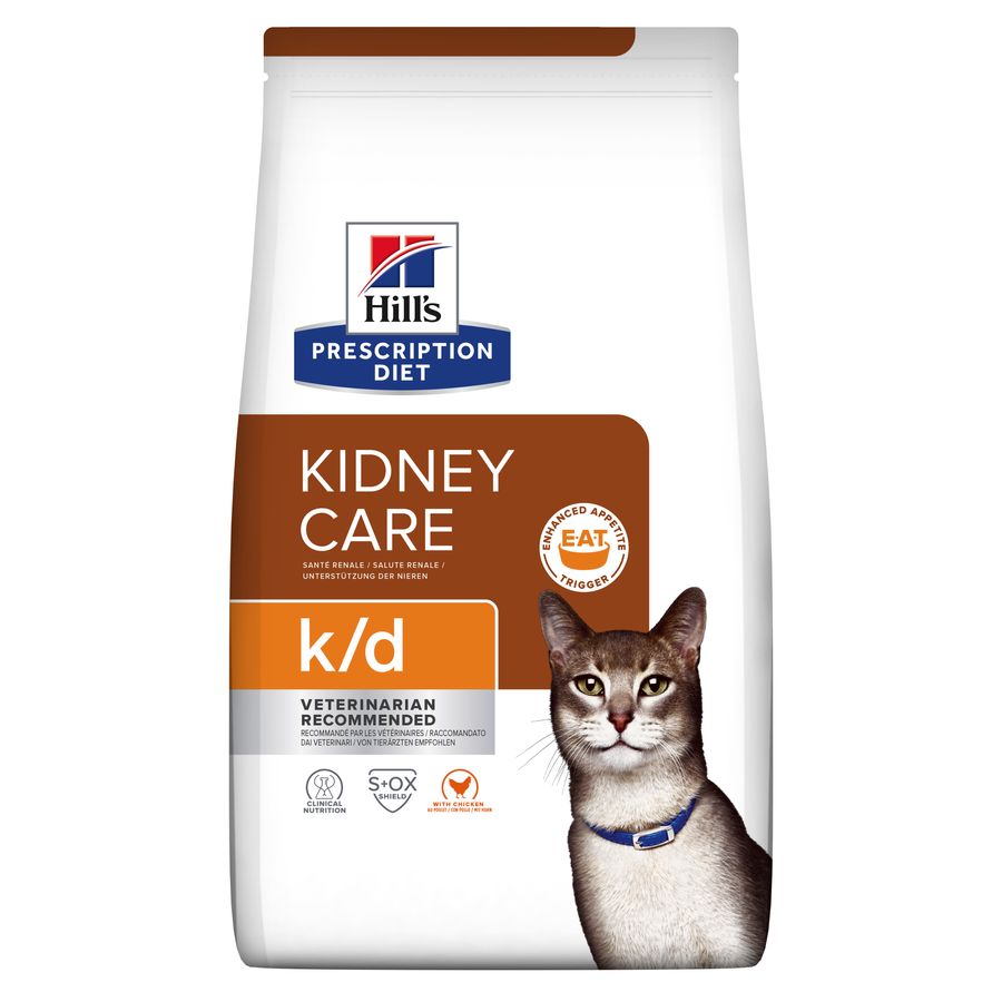 Hill's Prescription Diet K/D Kidney Care Chicken Dry Cat Food 