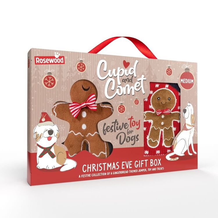 Cupid & Comet Christmas Eve Gift Box for Dogs - Large