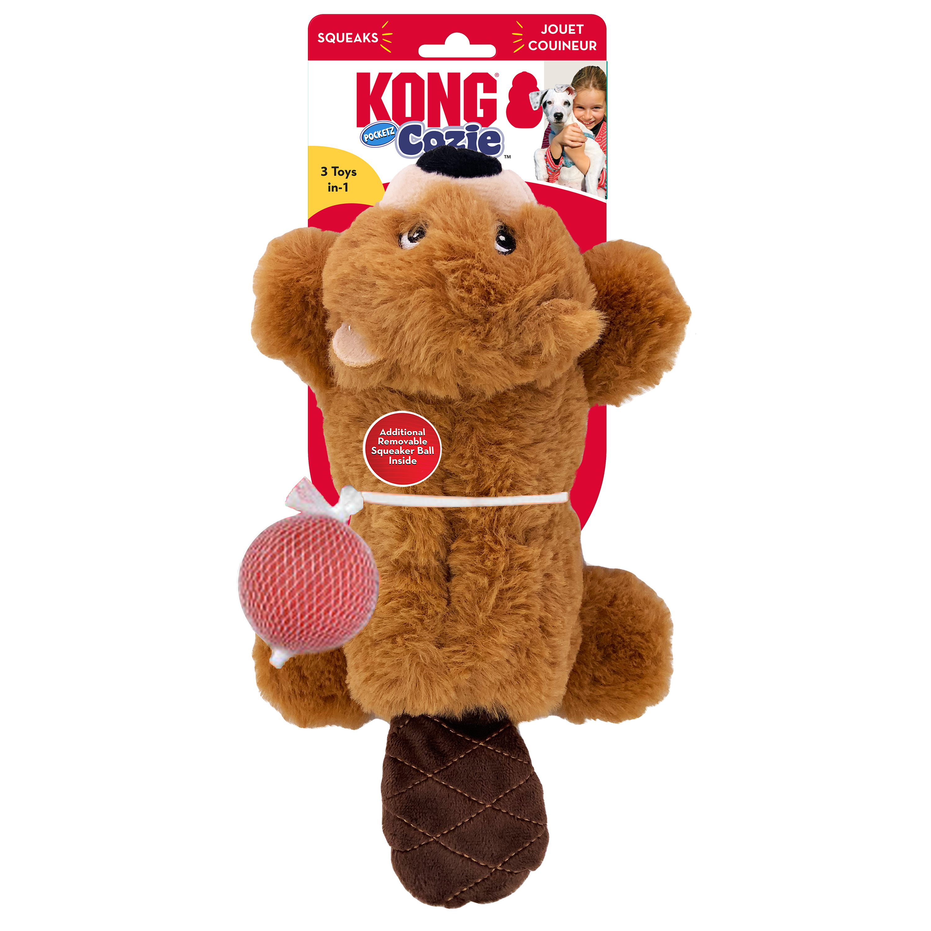 KONG Cozie Pocketz Beaver 