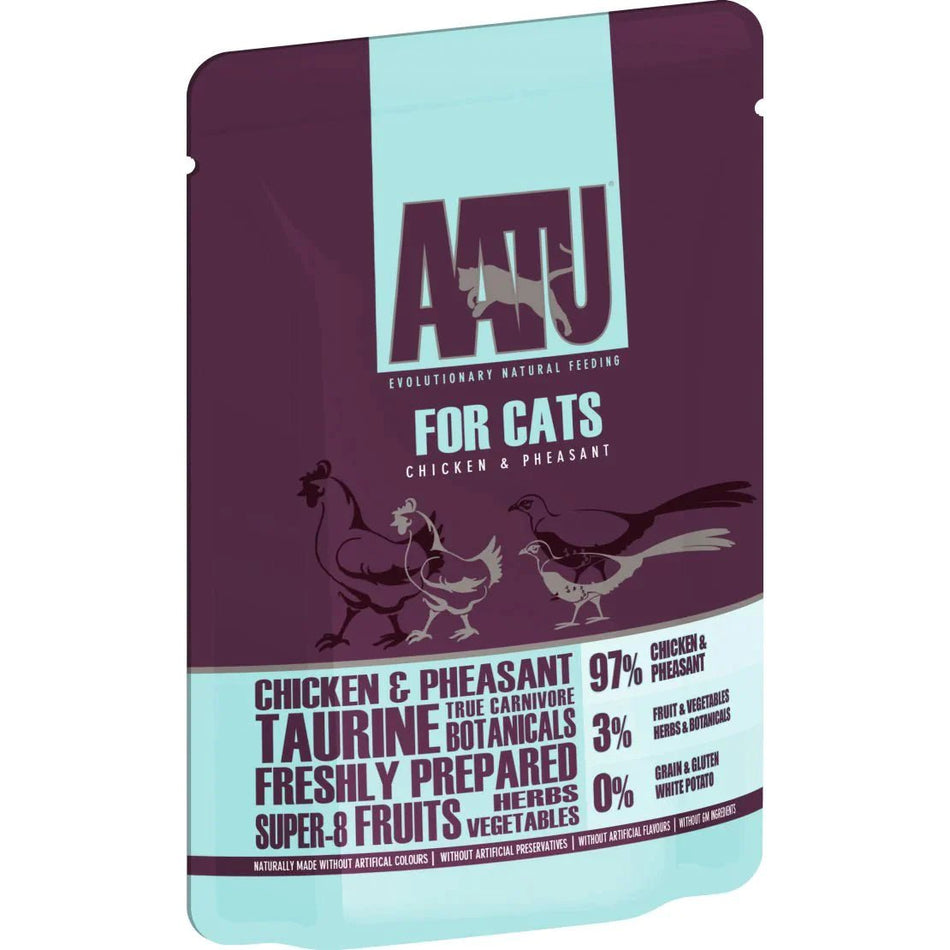 AATU Chicken & Pheasant Wet Cat Food x10