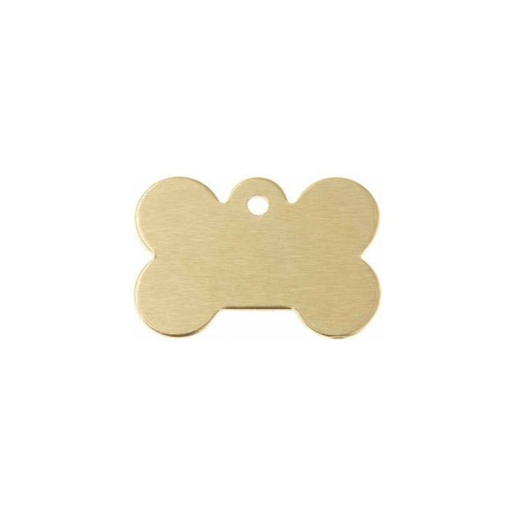 Aluminium Dog Bone ID Tag - Gold