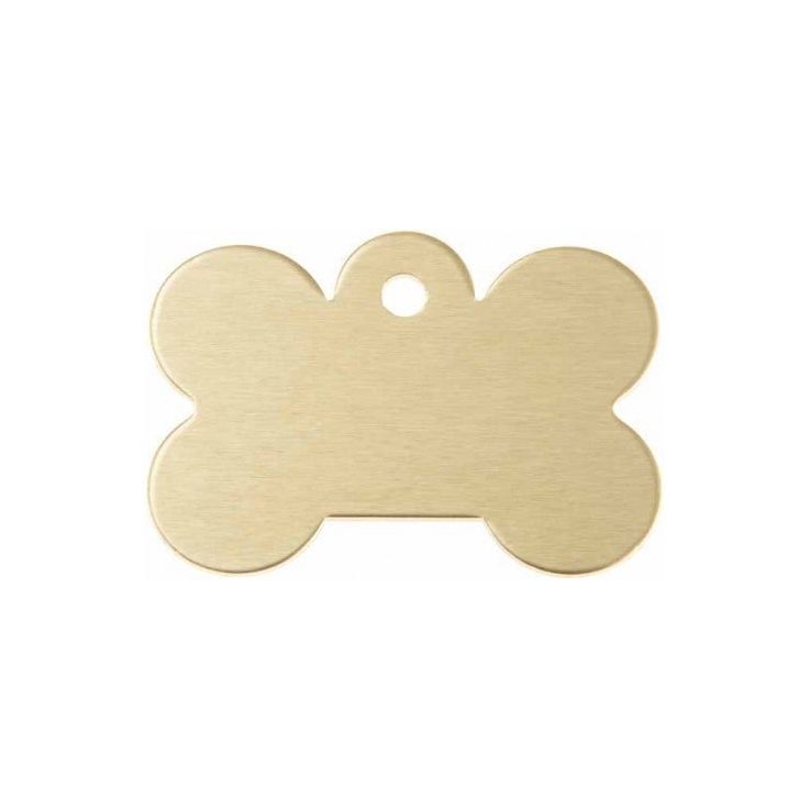 Aluminium Dog Bone ID Tag - Gold