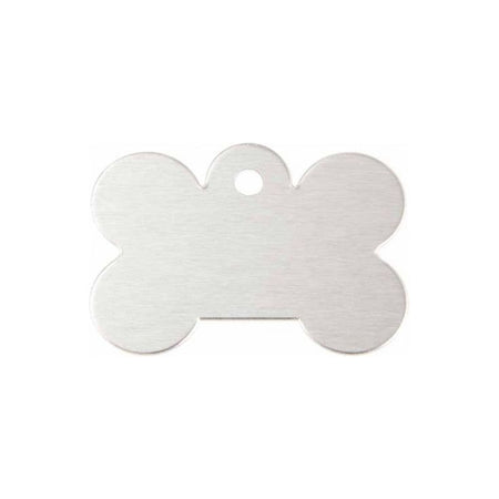 Aluminium Dog Bone ID Tag - Silver