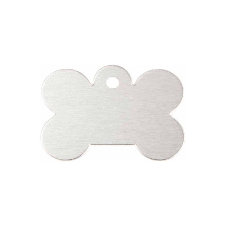 Aluminium Dog Bone ID Tag - Silver