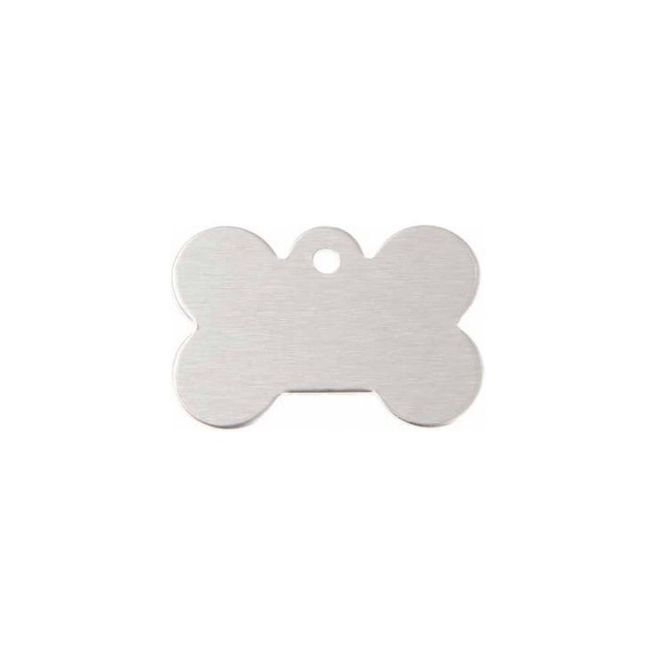 Aluminium Dog Bone ID Tag - Silver