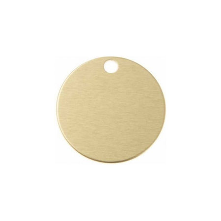 Aluminium Dog Round ID Tag - Gold