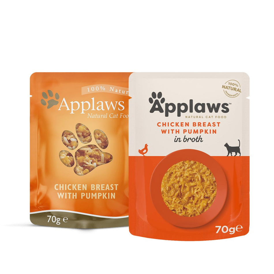 Applaws Chicken Breast with Pumpkin in Broth Cat Pouches 70g