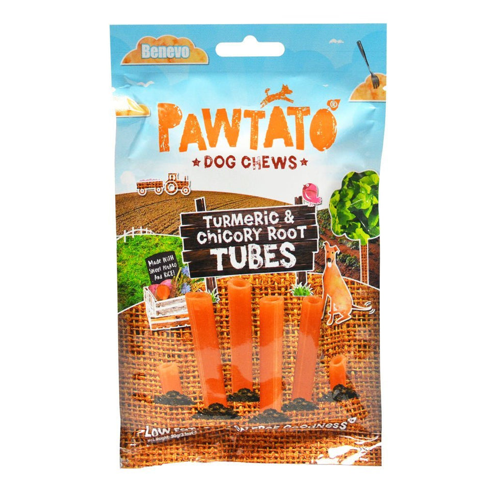 Benevo Pawtato Turmeric And Chicory Root Tubes 90g