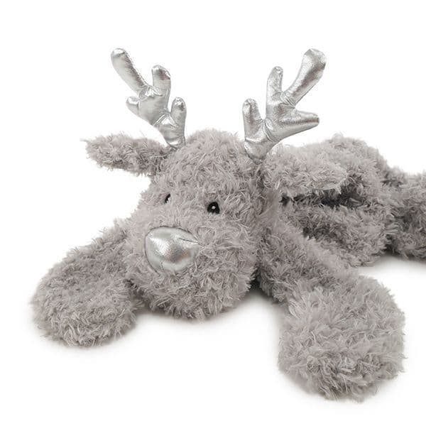 Cupid & Comet Festive Flattie (Low Stuffing) Reindeer Dog Toy