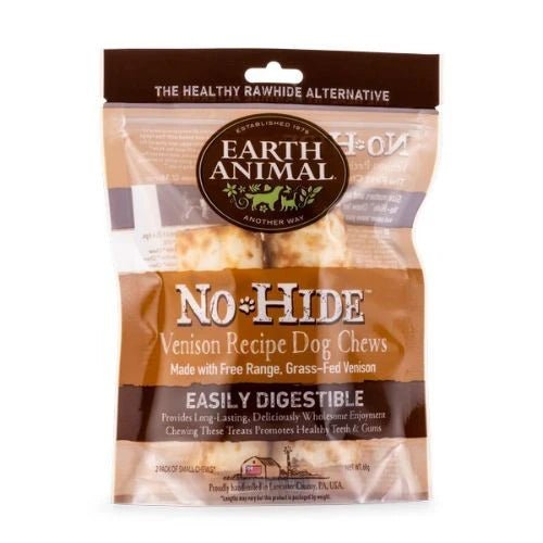 Earth Animal No Hide Venison Chews 2pk