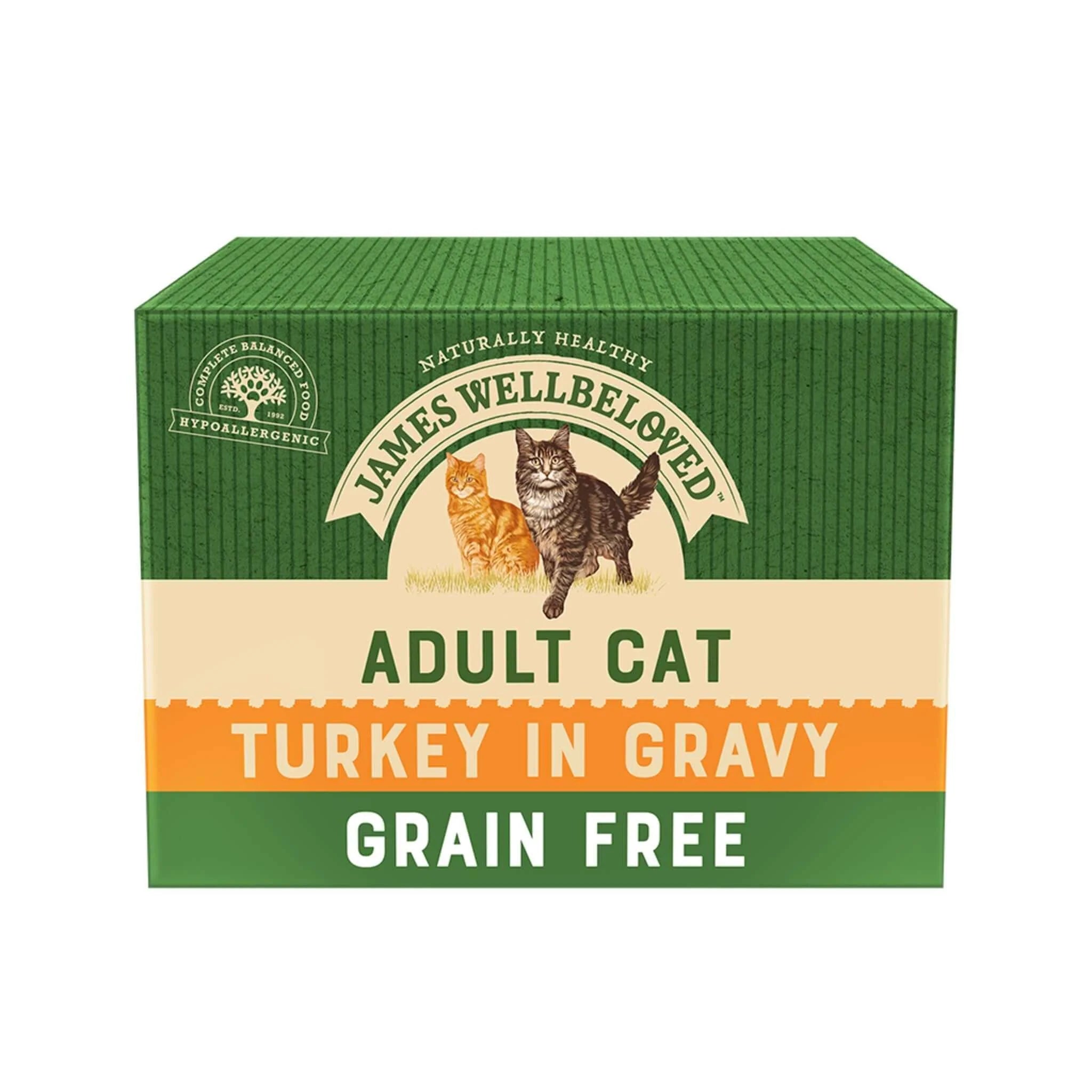 James Wellbeloved Adult Turkey In Gravy Grain Free Wet Cat Food 