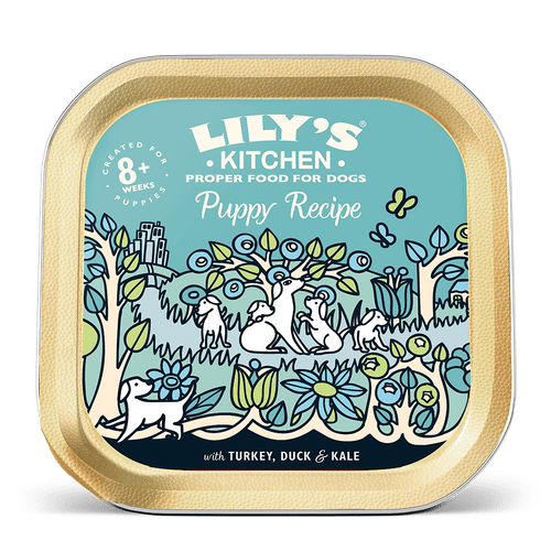 Lilys Kitchen Turkey & Duck Puppy Recipe Dog Food Tray 150g