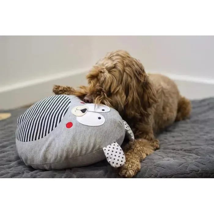 Cupid & Comet Giggling Stripey Bear Dog Toy