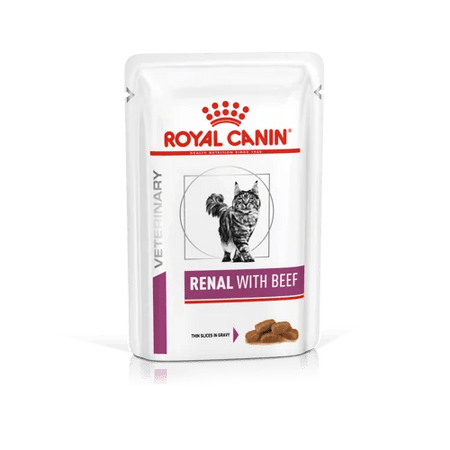 Royal Canin Renal With Beef Thin Slices In Gravy Cat Pouches