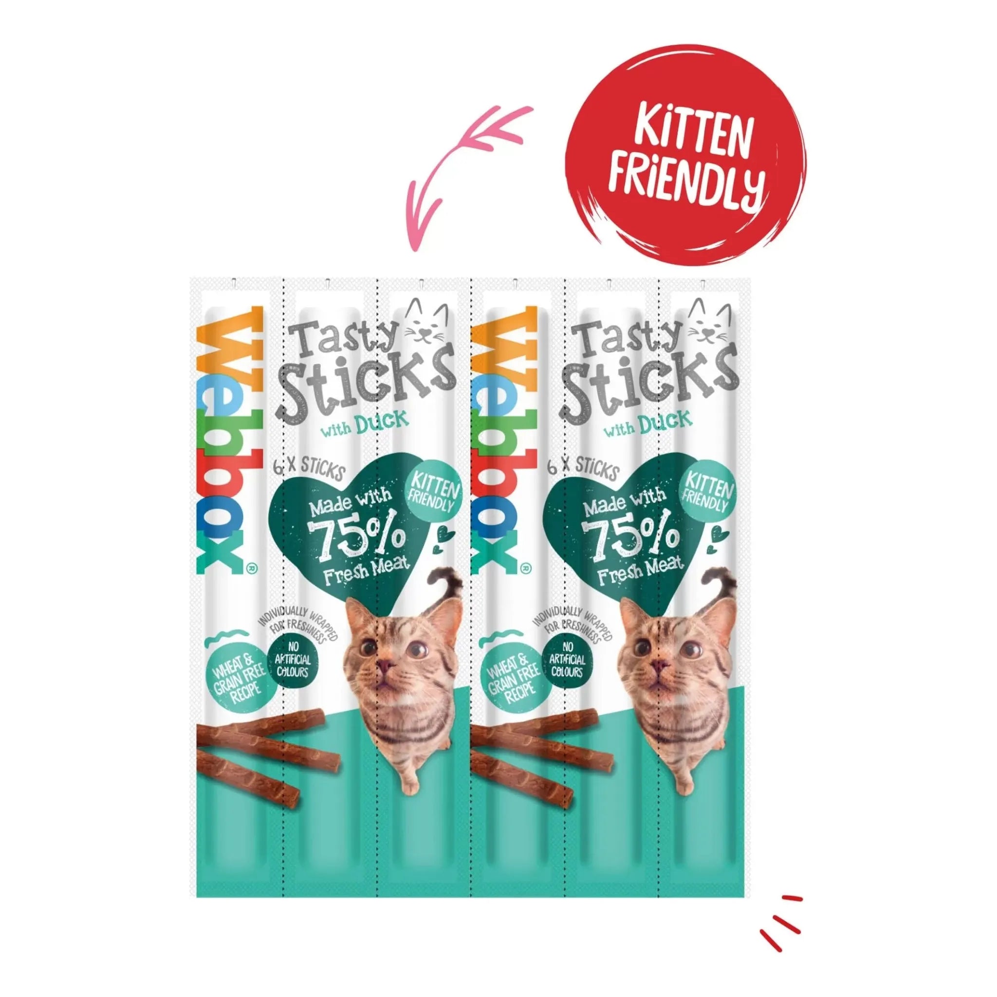 Webbox Tasty Sticks Duck Cat Treats